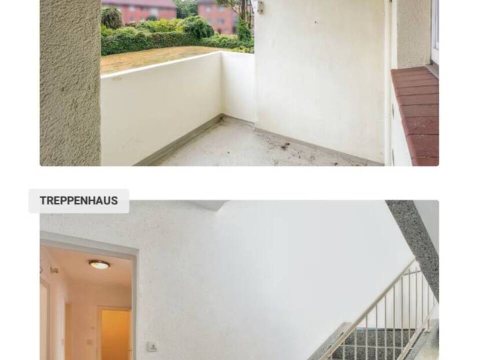 Balkon - Loggia und gepflegtes Treppenhaus