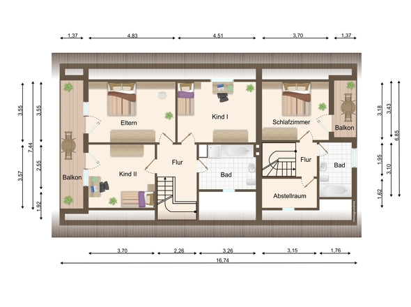 Grundriss Obergeschoss