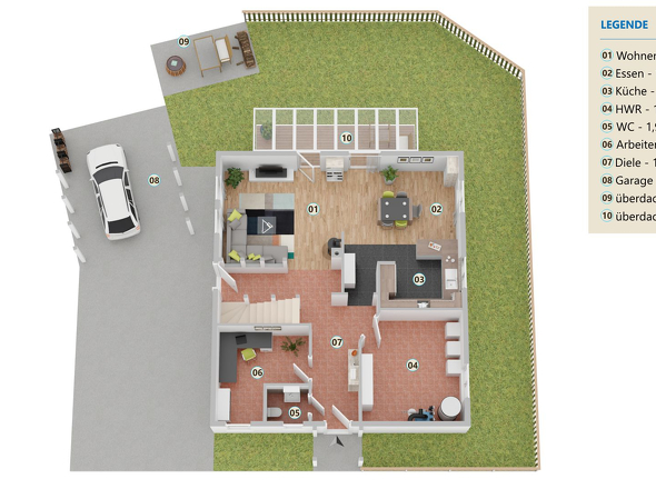 Grundriss EG - EFH Inzigkofen