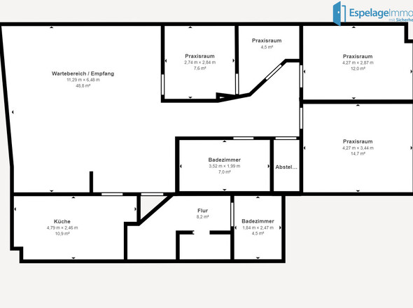 Praxisfl che in der Fu bg nerzone - Floor 1