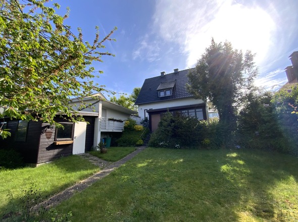 Blick vom Garten auf´s Haus