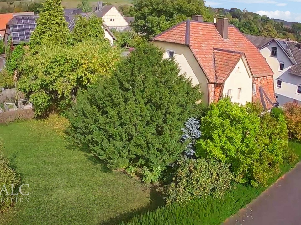 Hausansicht Gartenseite von oben