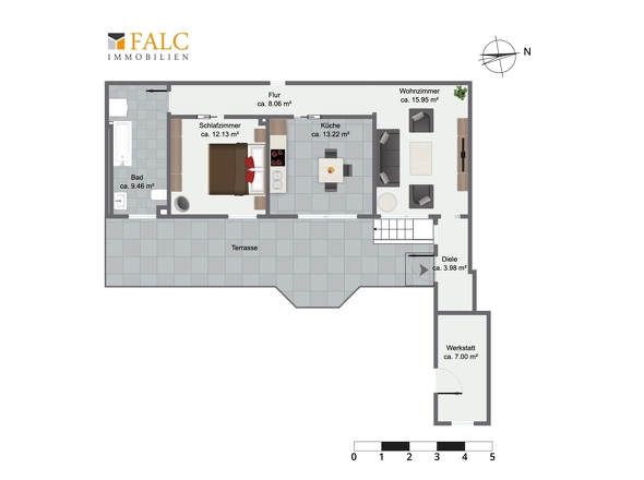 Grundriss eine Ebene