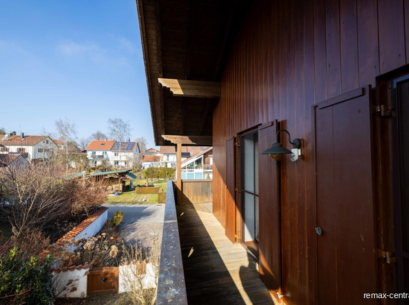 Balkon im Obergeschoß Westseite