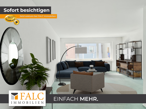 Wohnzimmer EG (virtuell möbliert)