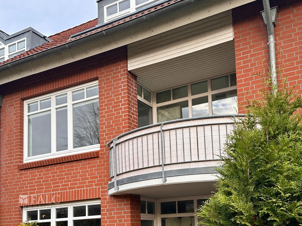 Blick vom Garten auf die Wohnung