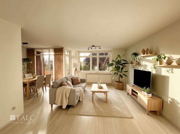 Wohn- und Essbereich- (KI generiert)