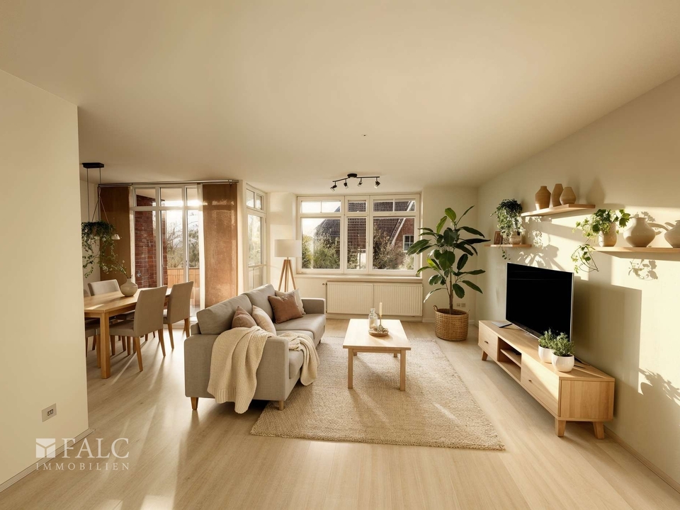 Wohn- und Essbereich- (KI generiert)