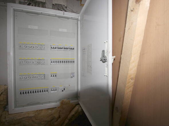 Blick in den Stromsicherungskasten