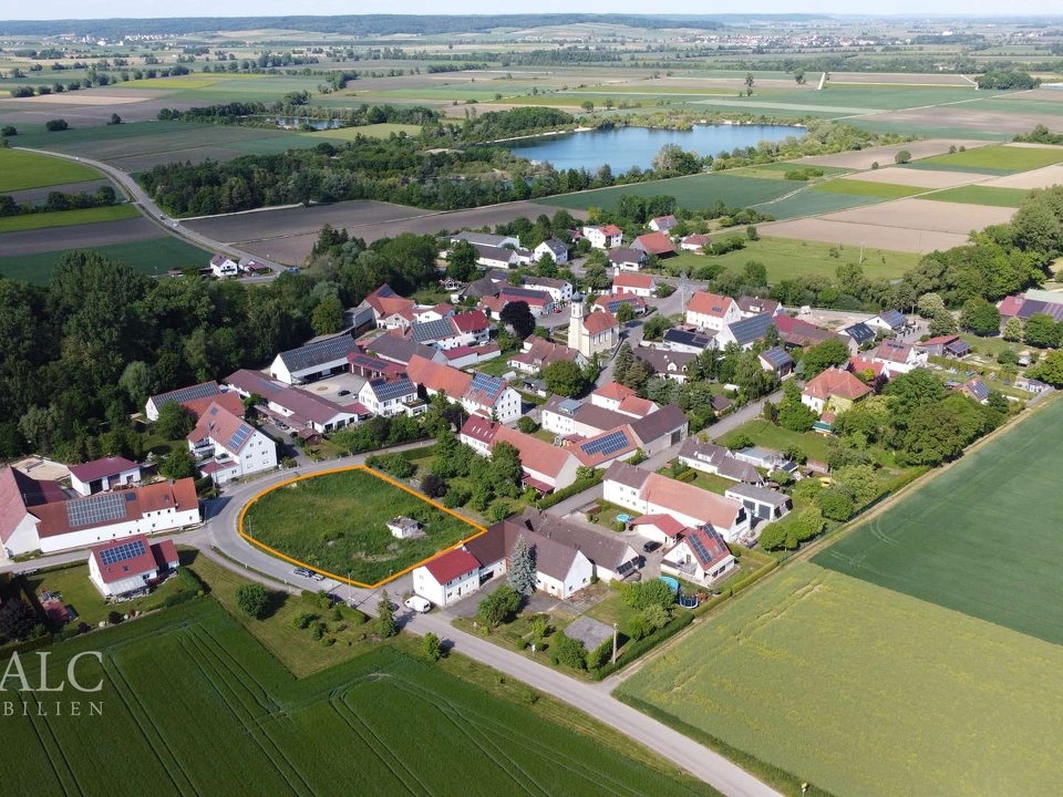 Grundstück mit Markierung