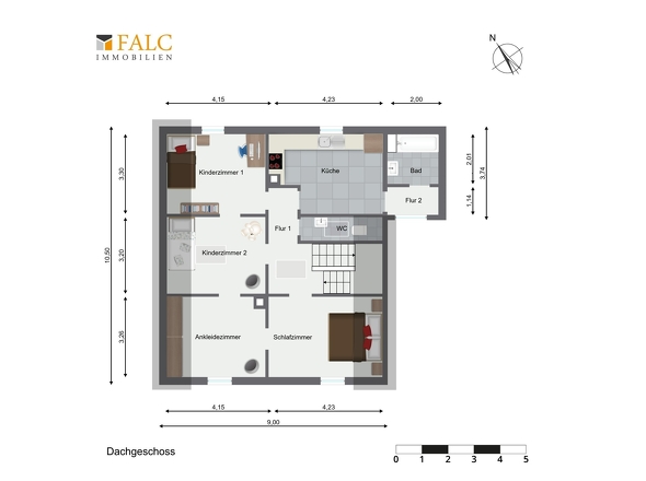 Dachgeschoss als Schlafräume
