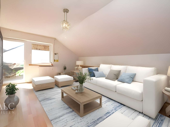 visualisierter Wohnbereich