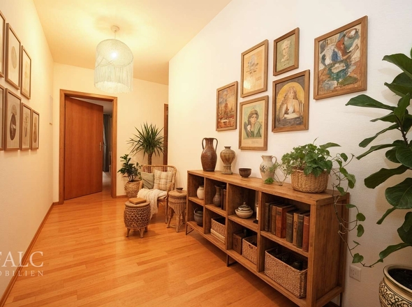 Breit und freundlich