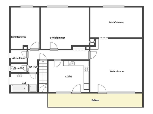 Grundriss 1. OG rechts
