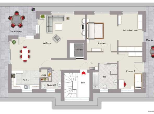 Penthouse, ca. 116 m² Wohnfläche