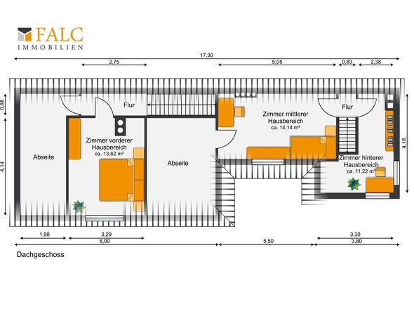 Grundriss-Skizze Dachgeschoss
