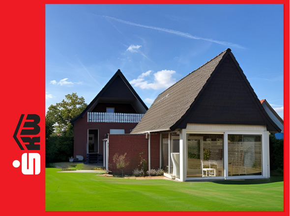 mit viel Licht im Anbau