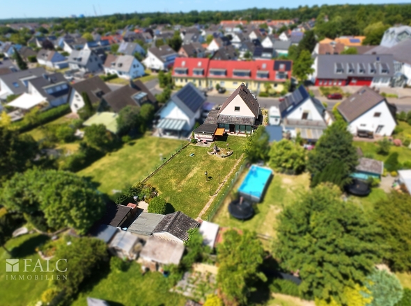 Gartenansicht aus der Luft