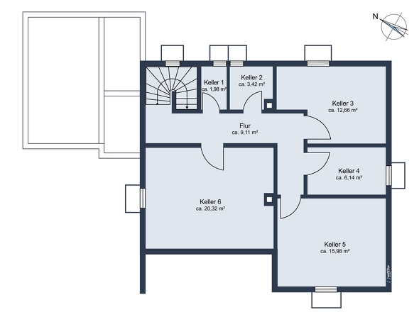Bestand Grundriss UG