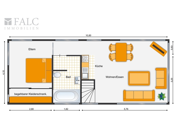 Grundriss Wohnbereich