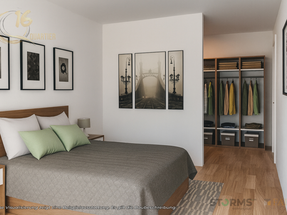 Schlafzimmer mit Ankleide