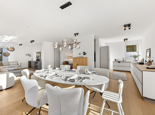 Essbereich mit Küche