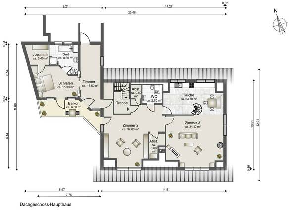 Haupthaus - Dachgeschoss