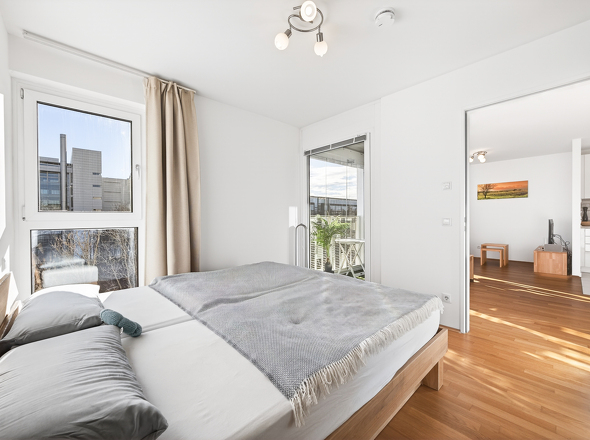 Blick vom Schlafzimmer