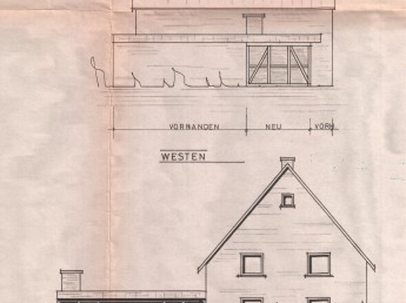 Zeichnung Ansicht Süd