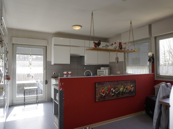 Obergeschoss Hauptwohnung große Wohnküche mit Einbauküche