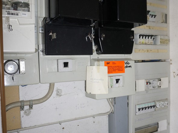 Obergeschoss Hauptwohnung Stromzähler