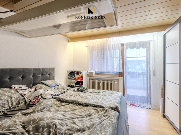 Zimmer 3 mit Zugang zum Balkon