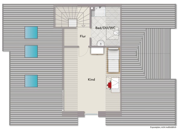 2. Ebene im II. Dachgeschoss