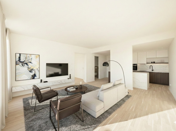 Einrichtungsbeispiel Wohn- und Küchenbereich