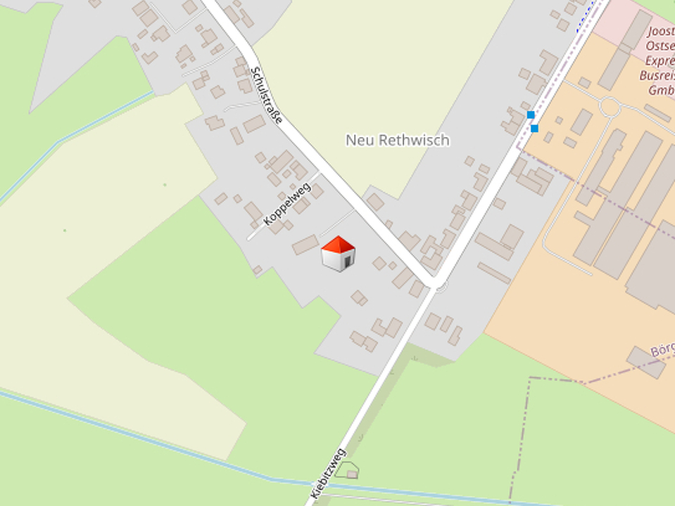 Lageplan mit Markierung