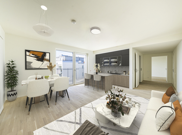 Einrichtungsbeispiel Wohn- und Essbereich