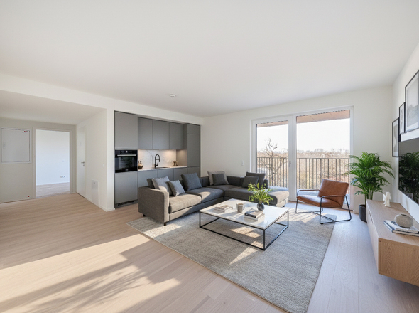 Einrichtungsbeispiel Wohn- und Essbereich