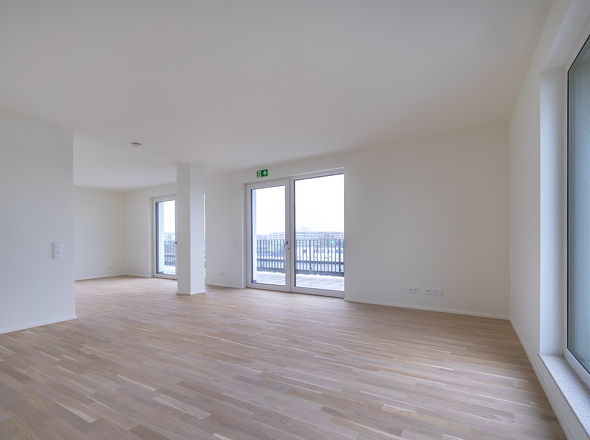 Wohnzimmer mit offener Küche Ansicht 2