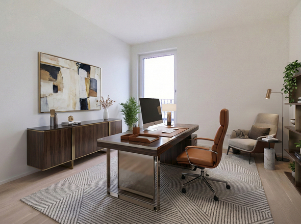 Einrichtungsbeispiel Arbeitszimmer