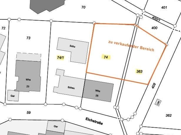zu verkaufende Fläche - GR 2