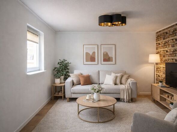 Wohnzimmer- virtuelles Homestaging