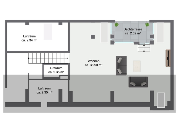 Grundriss obere Ebene