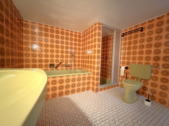 Großes Bad mit Dusche & Wanne (im KG)