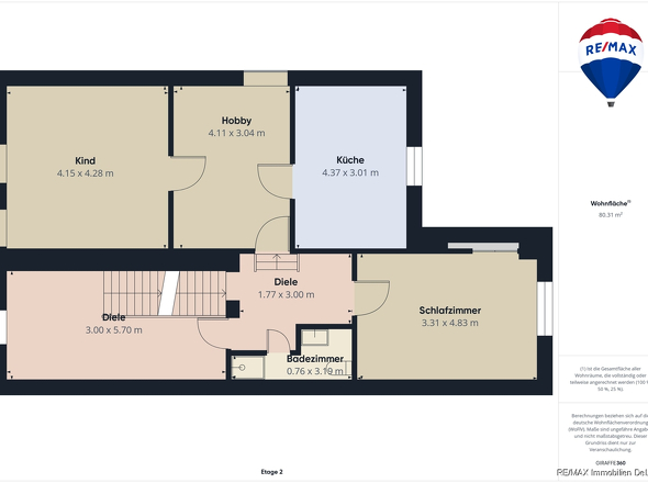 REMAX Immobilien DeLux Einfamilienhaus  Bebelsheim Grundrisse OG Mark Borowicz