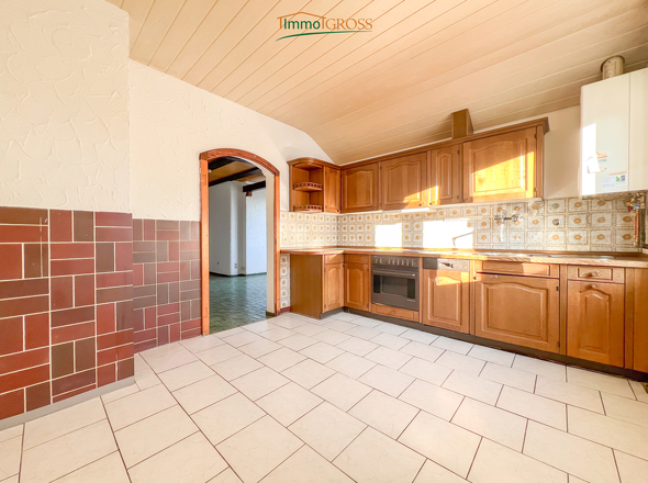 Küche und Essbereich mit nostalgischem Flair