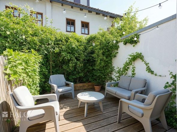 Gartenterrasse Einrichtungsbeispiel
