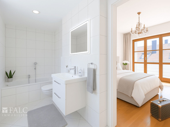 Bad Schlafen Oben Einrichtungsbeispiel