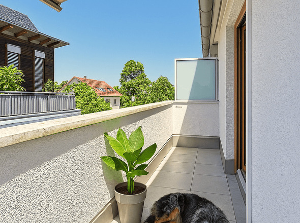 DG Balkon Bad Wohnbeispiel