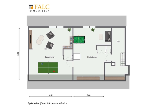 Grundriss Spitzboden
