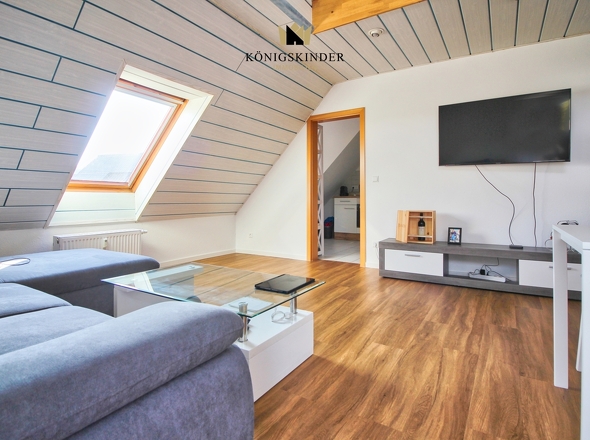 Wohnzimmer- Maisonnette Wohnung